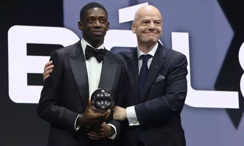 ഡെംബലെ ഫിഫ ദ ബെസ്റ്റ് പുരുഷതാരം; ഐറ്റന ബോൺമാറ്റി വനിതാ താരം ഡെംബലെ ഫിഫ ദ ബെസ്റ്റ് പുരുഷതാരം; ഐറ്റന ബോൺമാറ്റി വനിതാ താരം