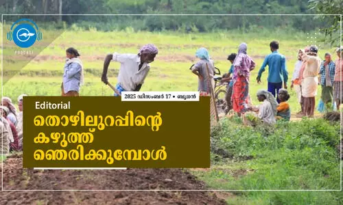 തൊഴിലുറപ്പിന്റെ കഴുത്ത് ഞെരിക്കുമ്പോൾ തൊഴിലുറപ്പിന്റെ കഴുത്ത് ഞെരിക്കുമ്പോൾ