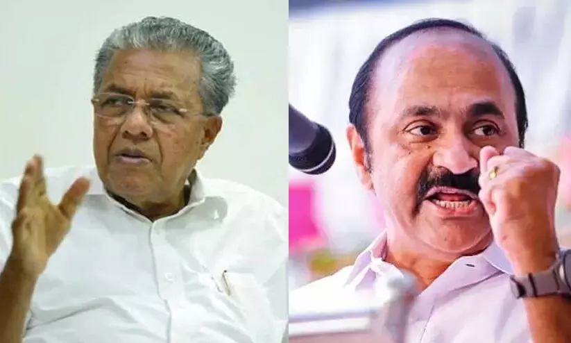 Pinarayi Vijayan and VD Satheeshan Pinarayi Vijayan and VD Satheeshan