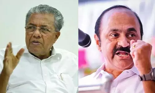 Pinarayi Vijayan and VD Satheeshan Pinarayi Vijayan and VD Satheeshan