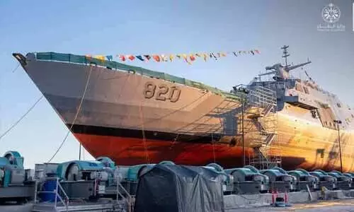സൗദിയു​ടെ പുതിയ യുദ്ധ കപ്പൽ നീറ്റിലിറക്കി;‘തുവൈഖ്’ പദ്ധതിയിലെ ആദ്യ കപ്പൽ