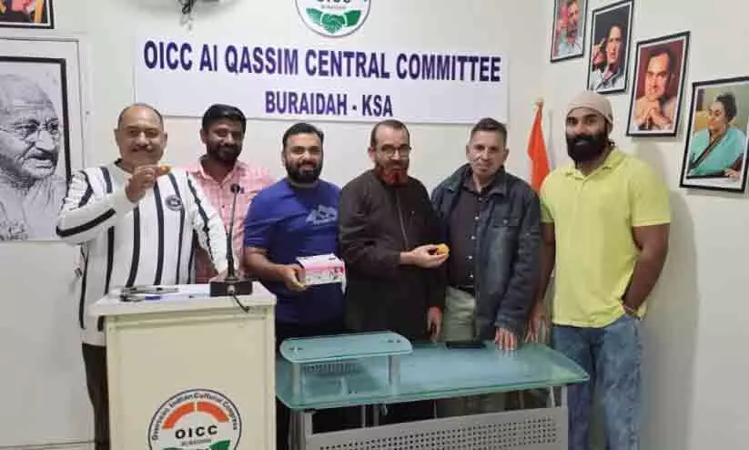 തെരഞ്ഞെടുപ്പ് വിജയമാഘോഷിച്ച് ഒ.ഐ.സി.സി തെരഞ്ഞെടുപ്പ് വിജയമാഘോഷിച്ച് ഒ.ഐ.സി.സി