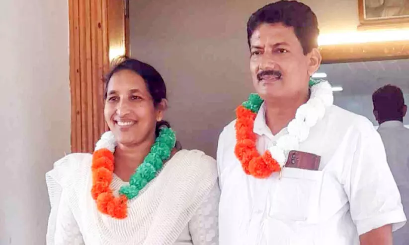 തിടനാട് പഞ്ചായത്തിൽ ജയിച്ചുകയറി ദമ്പതികൾ തിടനാട് പഞ്ചായത്തിൽ ജയിച്ചുകയറി ദമ്പതികൾ