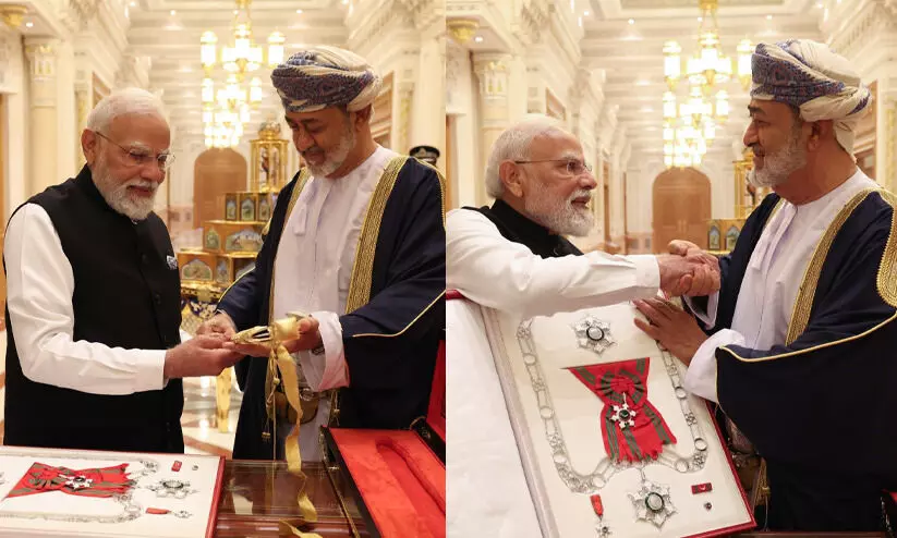 മോദിക്ക് ഒമാന്റെ പരമോന്നത സിവിലിയൻ ബഹുമതി മോദിക്ക് ഒമാന്റെ പരമോന്നത സിവിലിയൻ ബഹുമതി