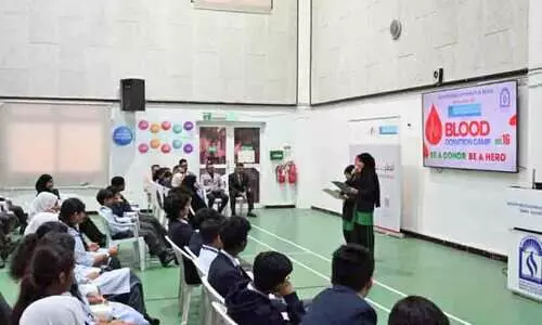 ശാ​ന്തി​നി​കേ​ത​ന്‍ ഇ​ന്ത്യ​ന്‍ സ്കൂ​ളി​ല്‍ ര​ക്ത​ദാ​ന ക്യാ​മ്പ്