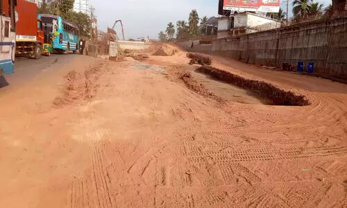 മണ്ണില്ല; ദേശീയപാത നിർമാണം നിലച്ചു