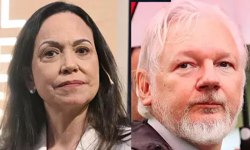 ‘യുദ്ധത്തെ പ്രോത്സാഹിപ്പിക്കുന്ന മച്ചാഡോക്ക് സമാധാന സമ്മാനം നൽകരുത്’; നൊബേൽ ഫൗണ്ടേഷനെതിരെ നിയമ പോരാട്ടവുമായി ജൂലിയൻ അസാൻജ്