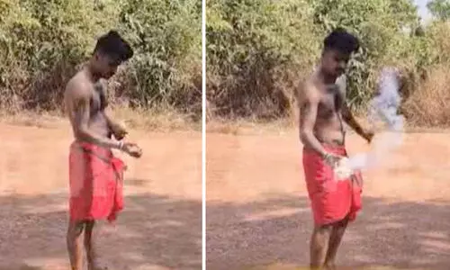 പിണറായിയിലെ സ്ഫോടനം റീൽസ് ചിത്രീകരിക്കുന്നതിനിടെ, യുവാവിന്റെ ദൃശ്യം പുറത്ത് പിണറായിയിലെ സ്ഫോടനം റീൽസ് ചിത്രീകരിക്കുന്നതിനിടെ, യുവാവിന്റെ ദൃശ്യം പുറത്ത്