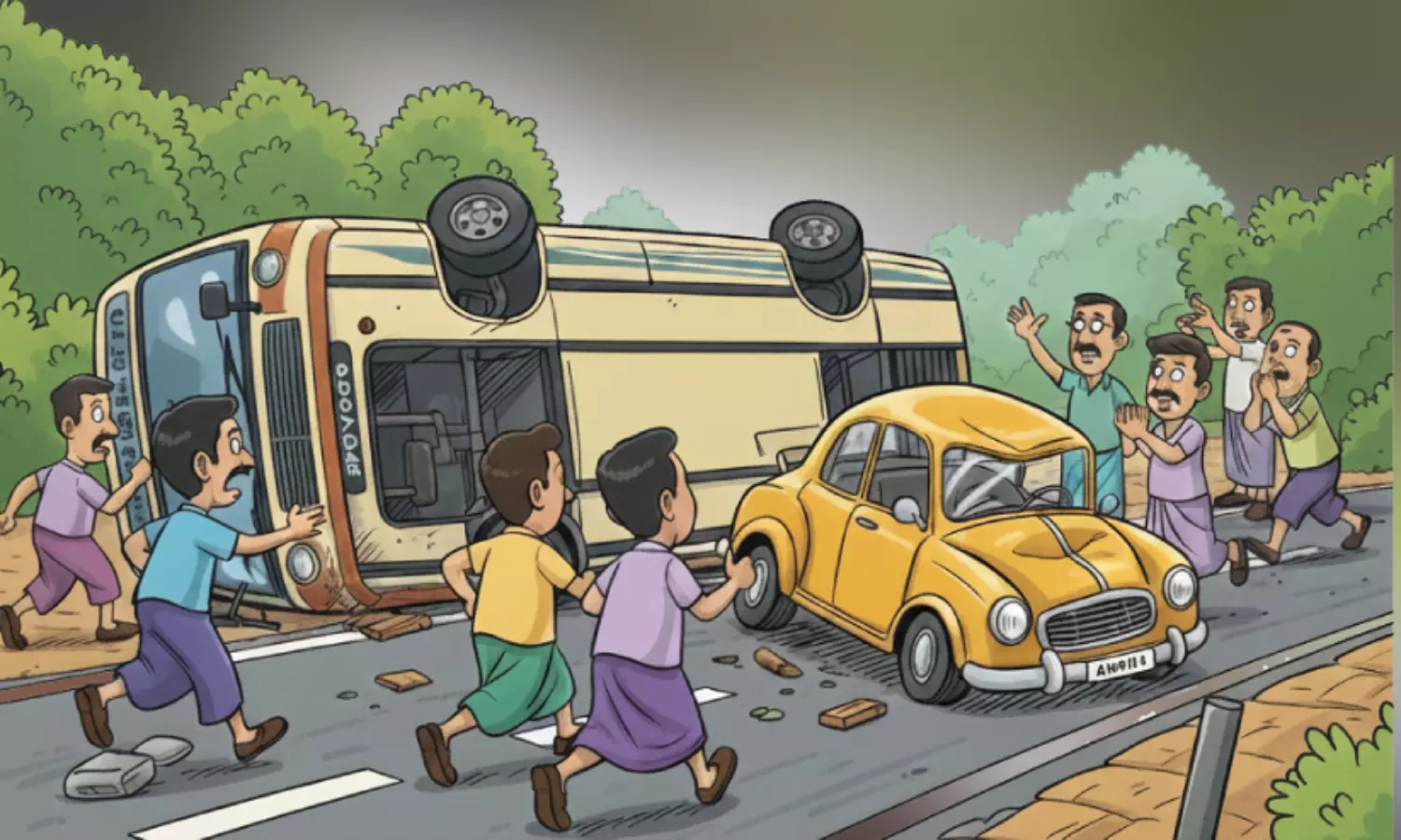 നാലുമണിക്കാറ്റിൽ അപകട പരമ്പര