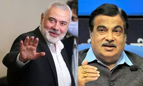Nitin Gadkari- hamas leader Ismail Haniyeh