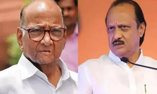 ശരത് പവാറുമായി സഖ്യം പ്രഖ്യാപിച്ച് അജിത്; കുടുംബം ഒന്നാകുന്നുവെന്ന് പ്രഖ്യാപനം ശരത് പവാറുമായി സഖ്യം പ്രഖ്യാപിച്ച് അജിത്; കുടുംബം ഒന്നാകുന്നുവെന്ന് പ്രഖ്യാപനം