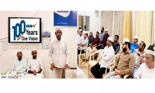 സ​മ​സ്ത നൂ​റാം വാ​ർ​ഷി​കം; ഐ.​സി.​എ​ഫ് സ​ൽ​മാ​ബാ​ദ് വി​ളം​ബ​രം ന​ട​ത്തി