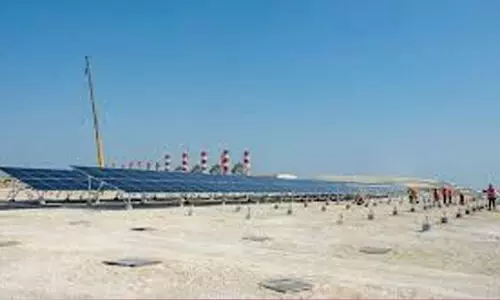 100 മെ​ഗാ​വാ​ട്ട് സൗ​രോ​ർ​ജ നി​ല​യ​ത്തി​ന്റെ നി​ർ​മാ​ണം ആ​രം​ഭി​ച്ചു