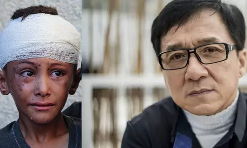 ഗസ്സയിലെ കുട്ടികളുടെ ദുരവസ്ഥ കണ്ട് കണ്ണുനീർ വാർത്ത് ജാക്കി ചാൻ