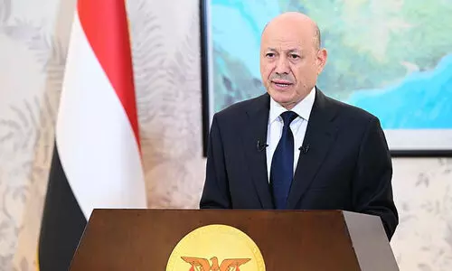 Yemen Presidential Leadership Council President Dr. Rashad Al Alimi