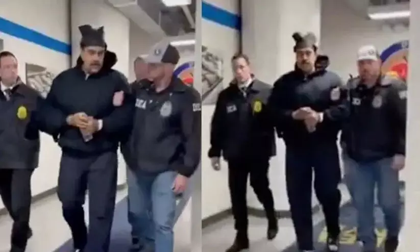 ഹാപ്പി ന്യൂ ഇയർ പറഞ്ഞ് പുഞ്ചിരിച്ച്, യു.എസ് തടവറയിലും കൂസലില്ലാതെ മദുറോ ഹാപ്പി ന്യൂ ഇയർ പറഞ്ഞ് പുഞ്ചിരിച്ച്, യു.എസ് തടവറയിലും കൂസലില്ലാതെ മദുറോ