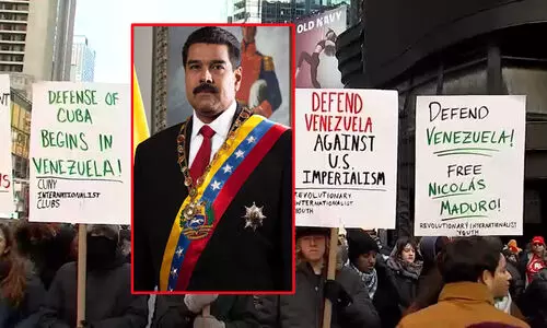 കറാക്കാസിലെ മദൂറോ അനുകൂല പ്രക്ഷോഭ ദൃശ്യങ്ങളുടെ സംപ്രേഷണം തുടർന്ന് വെനിസ്വേല സർക്കാർ ടി.വി