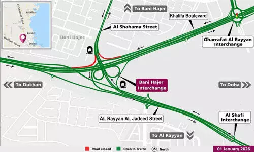 ബ​നി ഹാ​ജ​ർ ഇ​ന്റ​ർ​ചേ​ഞ്ചി​ൽ ഗ​താ​ഗ​ത നി​യ​ന്ത്ര​ണം