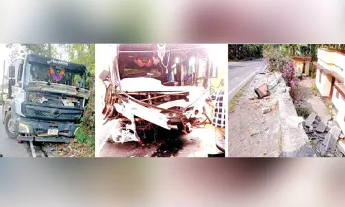 അമ്പലംമുക്ക്-പിരപ്പന്‍കോട് ഔട്ടര്‍ റിങ് റോഡില്‍ കൂട്ടയിടി