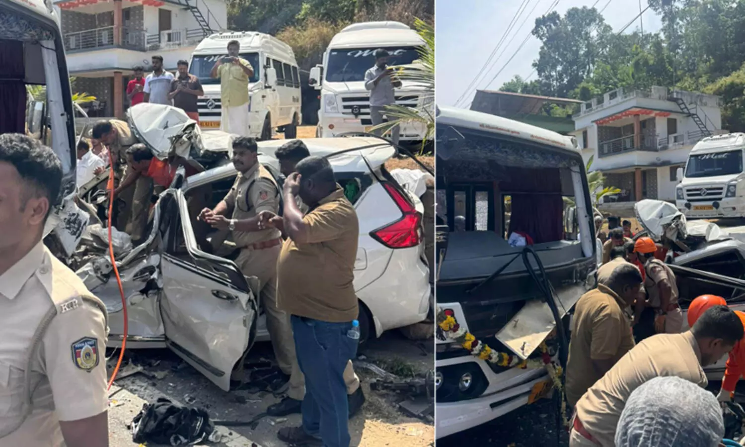 അയ്യപ്പ ഭക്തരു​ടെ വാഹനങ്ങൾ കൂട്ടിയിടിച്ച് ഒരാൾ മരിച്ചു; മൂന്നുപേർക്ക് പരിക്ക്