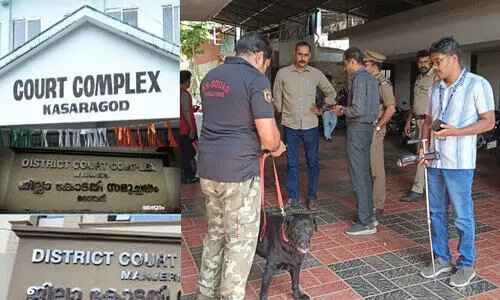 നിങ്ങളുടെ കോടതിയിൽ മനുഷ്യ ചാവേർ ബോംബുണ്ട്, ഉച്ചക്ക് 1.15ന് മുൻപ് ജഡ്ജിമാരെ ഒഴിപ്പിക്കുക; കാസർകോട്, മഞ്ചേരി, ഇടുക്കി ജില്ല കോടതികളിൽ ബോംബ് ഭീഷണി