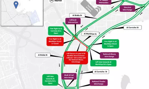 അൽ മർഖിയ സ്ട്രീറ്റിലും ഇസ്ഗാവ സ്ട്രീറ്റിലും ഗതാഗത നിയന്ത്രണം അൽ മർഖിയ സ്ട്രീറ്റിലും ഇസ്ഗാവ സ്ട്രീറ്റിലും ഗതാഗത നിയന്ത്രണം