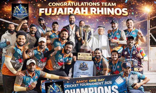 ക്രി​ക്ക​റ്റ് ടൂ​ർ​ണ​മെ​ന്റ്; റൈ​നോ​സ് ഫു​ജൈ​റ ചാ​മ്പ്യ​ന്മാ​ർ