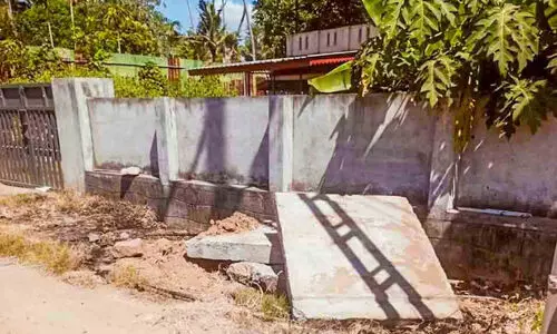 ദേശീയപാത; സർവിസ് റോഡുകളിലെ കവറിങ് സ്ലാബുകൾ അപകട ഭീഷണി