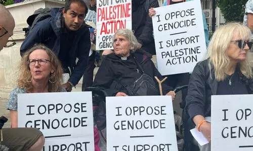 ‘ഞങ്ങൾ വംശഹ​ത്യക്കെതിര്’; ഫലസ്തീൻ ആക്ഷൻ തടവുകാരെ പിന്തുണക്കുന്ന കത്തുമായി ബ്രിട്ടീഷ് ബുദ്ധിജീവികളും  അക്കാദമിക് വിദഗ്ധരും