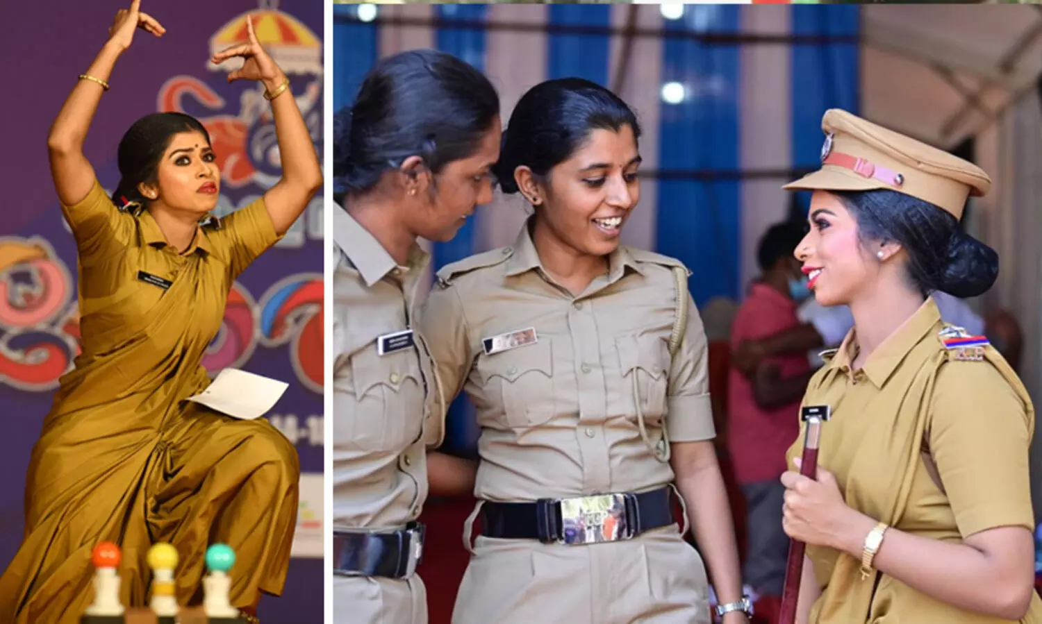 സ്റ്റേജ് കൈയടക്കി പൊലീസുകാരി, ഇടിമുട്ടി സാറാമ്മ!!