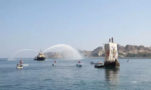 ചരിത്രയാത്ര തീരമണഞ്ഞു; ഐ.​എ​ൻ.​എ​സ്.​വി കൗ​ണ്ടി​ന്യ​ക്ക് ഉ​ജ്ജ്വ​ല സ്വീ​ക​ര​ണം