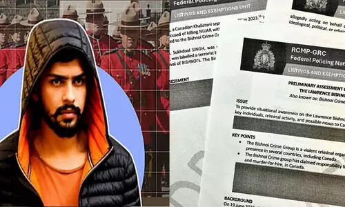 ബിഷ്‌ണോയി സംഘം ഇന്ത്യാ സർക്കാറിനുവേണ്ടി പ്രവർത്തിക്കുന്നുവെന്ന് റോയൽ   കനേഡിയൻ മൗണ്ടെയ്ൻ പൊലീസിന്റെ രഹസ്യ റിപ്പോർട്ട്