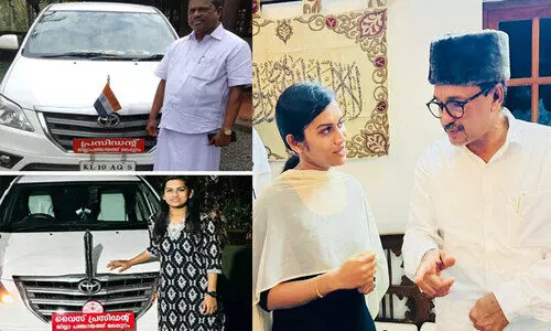 വെറുമൊരു യാത്രയല്ല, അച്ഛന്റെ വിരൽത്തുമ്പിൽ പിടിച്ച് നടക്കുന്നത് പോലെ, ജനങ്ങളോടും എന്റെ പാണക്കാട് തങ്ങളോടും.. കടപ്പാട്; വൈകാരിക കുറിപ്പുമായി എ.പി.സ്മിജി