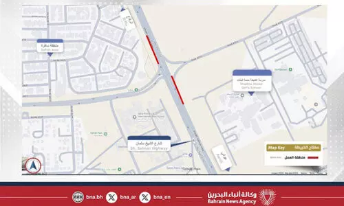 ശൈ​ഖ് സ​ൽ​മാ​ൻ ഹൈ​വേ​യി​ൽ ഗ​താ​ഗ​ത നി​യ​ന്ത്ര​ണം