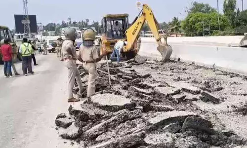 ദേശീയപാത; നിർത്തിവെച്ച നിർമാണം പുനരാരംഭിച്ച് കരാർ കമ്പനി, പ്രതിഷേധവുമായി നാട്ടുകാർ