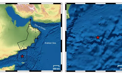 സലാലക്ക് സമീപം അറബിക്കടലിൽ മൂന്നിടത്ത് ഭൂചലനം സലാലക്ക് സമീപം അറബിക്കടലിൽ മൂന്നിടത്ത് ഭൂചലനം
