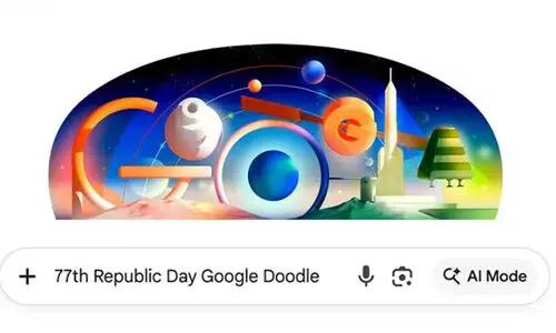 ഐ.എസ്.ആർ.ഒ ഡൂഡിലുമായി ഇന്ത്യയോടൊപ്പം റിപ്പബ്ലിക് ദിനമാഘോഷിച്ച് ഗൂഗ്ൾ