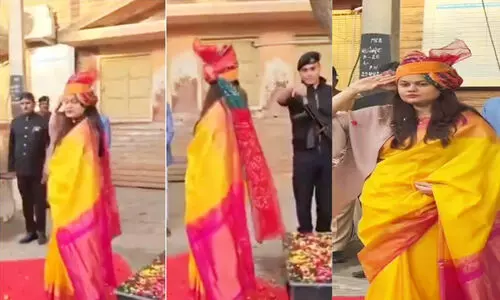 ദേശീയപതാക ഉയർത്തി സല്യൂട്ട് ചെയ്തതിൽ അബദ്ധം; ഐ.എ.എസ് ഒ​ന്നാം​ റാങ്കുകാരിയുടെ വിഡിയോ വൈറൽ