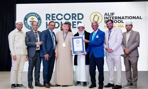 ഗി​ന്ന​സ് വേ​ൾ​ഡ് റെ​ക്കോ​ഡ്​ നേ​ടി അ​ലി​ഫ് സ്കൂ​ൾ