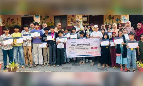 മാധ്യമം ഹെൽത്ത് കെയറിന് കൈത്താങ്ങുമായി മദ്റസ വിദ്യാർഥികൾ