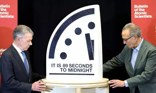 ഡൂം​സ്ഡേ ക്ലോ​ക്കി​ൽ അ​പാ​യ​മ​ണി!