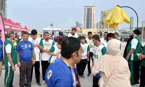 ഭി​ന്ന​ശേ​ഷി​ക്കാ​ർ​ക്ക്   ക​രു​ത്തേ​കി വാ​ട്ട​ർ ഗാ​ർ​ഡ​ൻ സി​റ്റി​യി​ൽ മാ​ര​ത്ത​ൺ