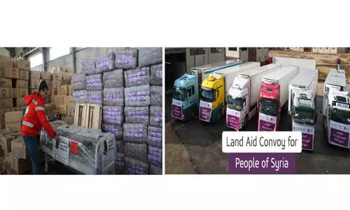 സി​റി​യ​ക്ക് കൈ​ത്താ​ങ്ങു​മാ​യി ഖ​ത്ത​ർ