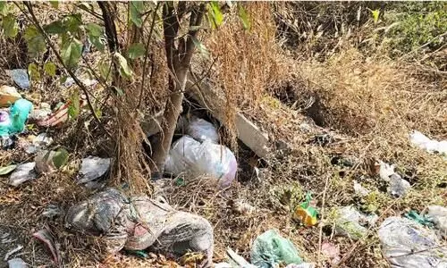 ലക്ഷങ്ങൾ ചെലവഴിച്ചിട്ടും മാലിന്യക്കൂമ്പാരമായി ഐ.ടി.ഐ റോഡ് ലക്ഷങ്ങൾ ചെലവഴിച്ചിട്ടും മാലിന്യക്കൂമ്പാരമായി ഐ.ടി.ഐ റോഡ്