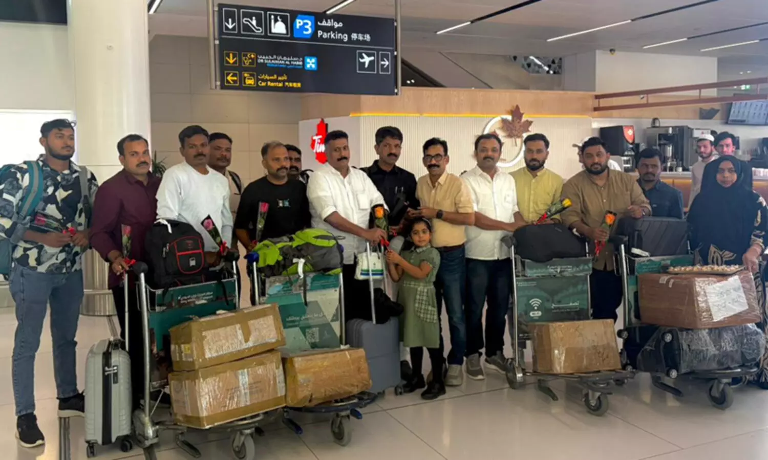 ഒരിടവേളക്ക് ശേഷം കരിപ്പൂർ-റിയാദ്​ റൂട്ടിൽ ചിറകുവിരിച്ച്​ ‘സൗദിയ’, ഊഷ്മളമായി വരവേറ്റ്​ പ്രവാസികൾ