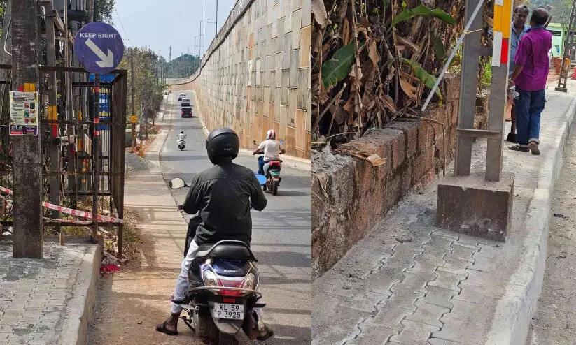 ദേശീയപാത വികസനം; നടപ്പാതകളും സർവിസ് റോഡുകളും മാനദണ്ഡങ്ങൾ പാലിക്കാതെയാണെന്ന് ആരോപണം