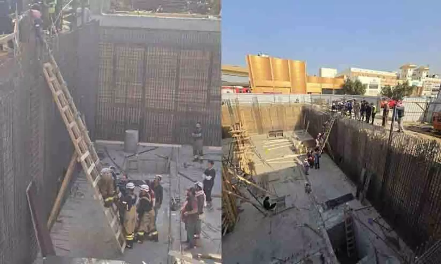 നി​ർ​മാ​ണസ്ഥ​ല​ത്ത് തൊ​ഴി​ലാ​ളി കു​ഴി​യി​ലേ​ക്ക് വീ​ണു