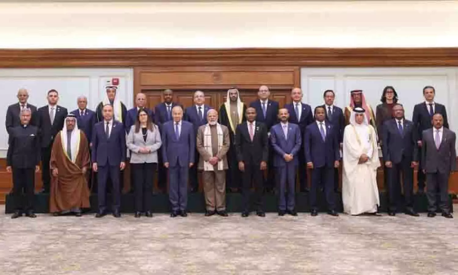 അറബ് പ്രതിനിധികളുമായി കൂടിക്കാഴ്ച നടത്തി നരേന്ദ്ര മോദി‌