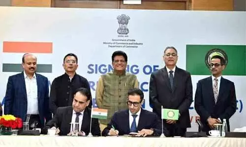 നി​ബ​ന്ധ​ന​ക​ളി​ൽ ഒ​പ്പു​വെ​ച്ചു; ഇ​ന്ത്യ​യും ജി.​സി.​സി​യും സ്വ​ത​ന്ത്ര വ്യാ​പാ​ര ക​രാ​റി​ലേ​ക്ക്