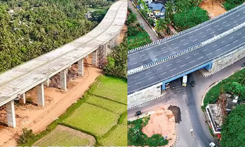 എൻ.എച്ച് 66ൽ മണ്ണുകൊണ്ട് നിര്മ്മിച്ച ഉയരപ്പാതകളില് 40 ശതമാനവും പില്ലറില് തീർക്കാൻ നടപടി എൻ.എച്ച് 66ൽ മണ്ണുകൊണ്ട് നിര്മ്മിച്ച ഉയരപ്പാതകളില് 40 ശതമാനവും പില്ലറില് തീർക്കാൻ നടപടി